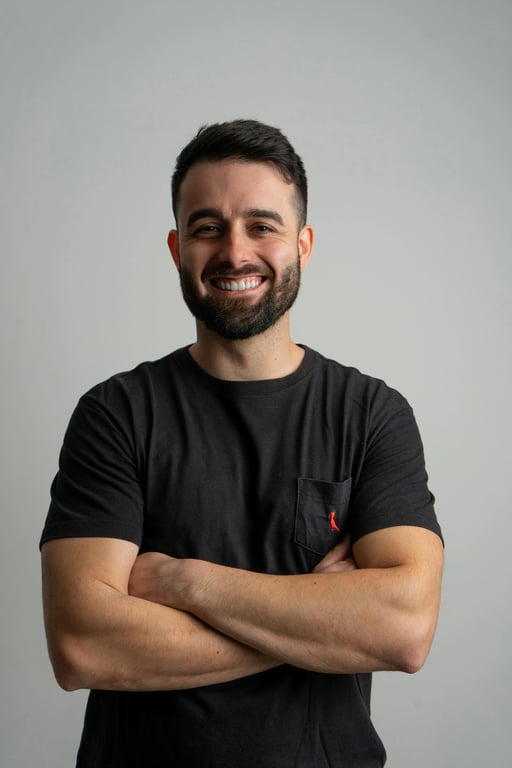 AI no beard filter before photo - casual portrait with beard