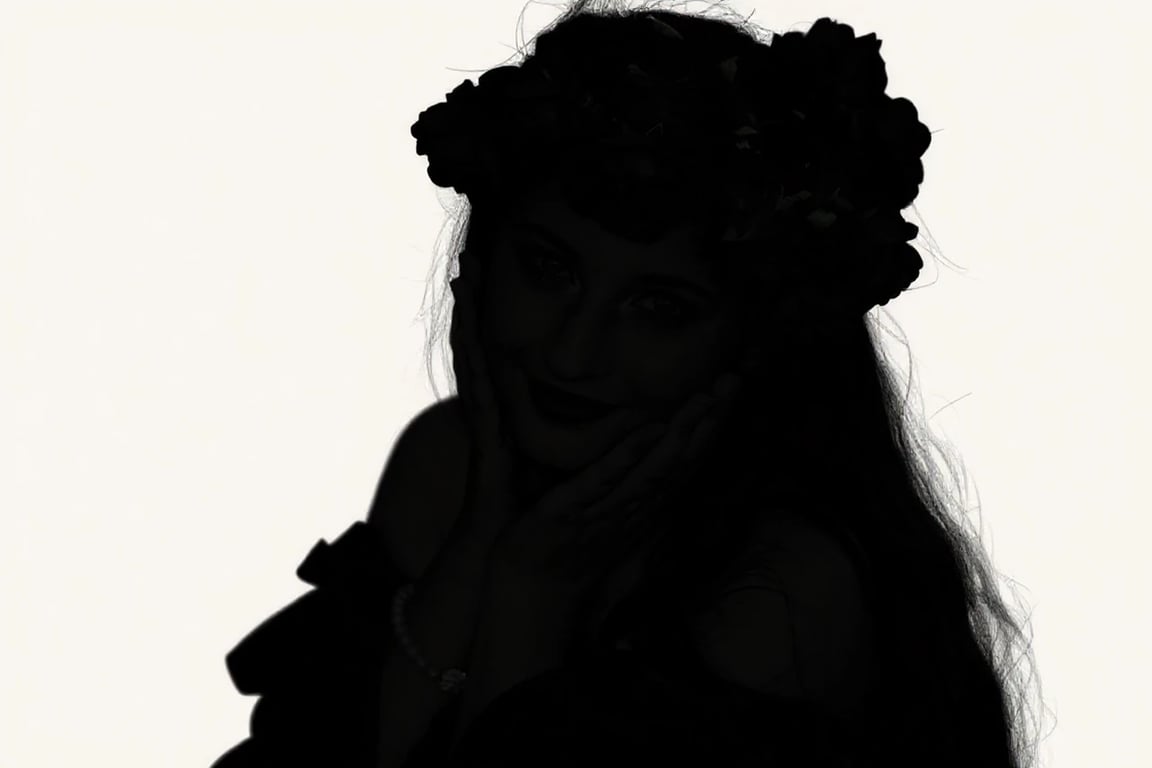 AI silhouette maker after transformation - portrait converted into black silhouette artwork