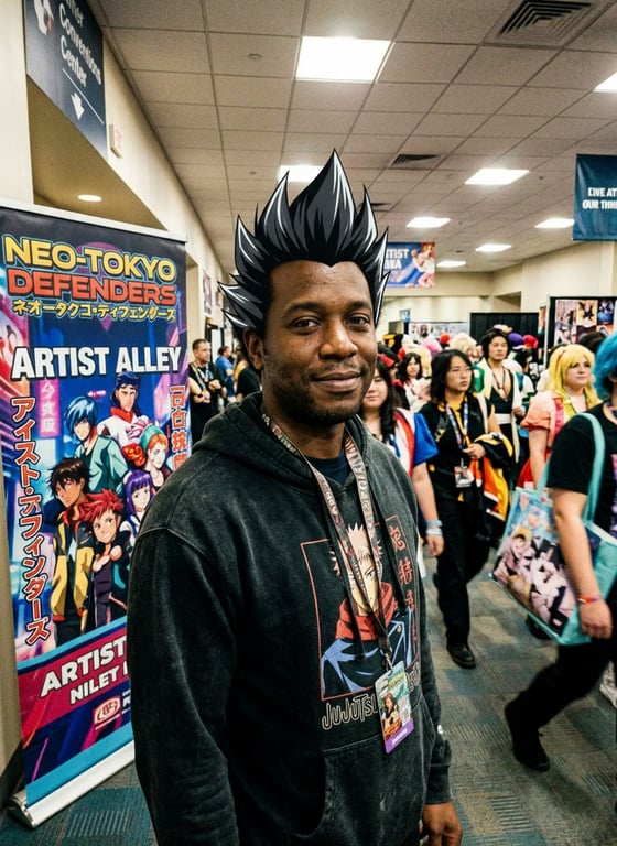 Change only his hairstyle into...
