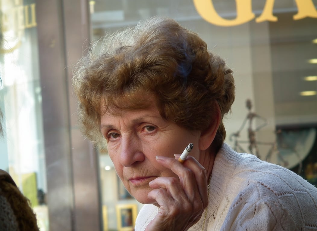 AI wrinkle remover filter after transformation - full body photo with even tone and texture