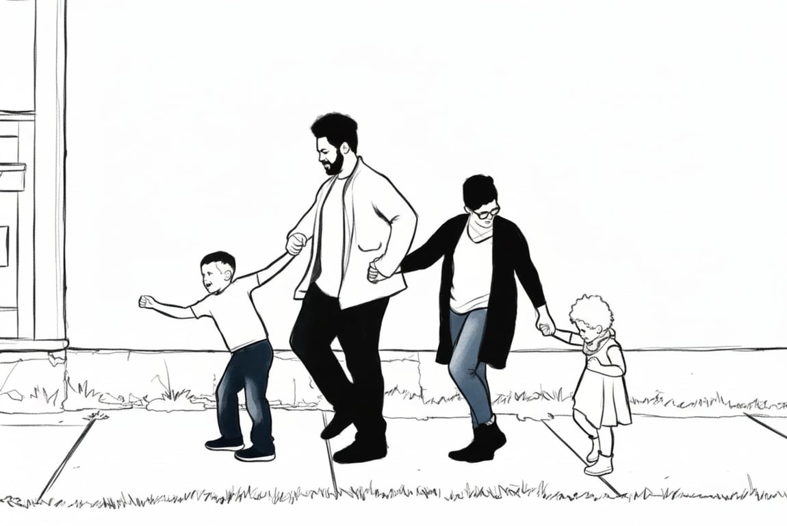 AI coloring page filter after transformation - studio photo turned into detailed coloring template