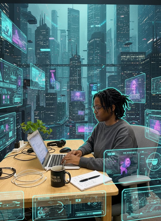 Transform this entire photo in...