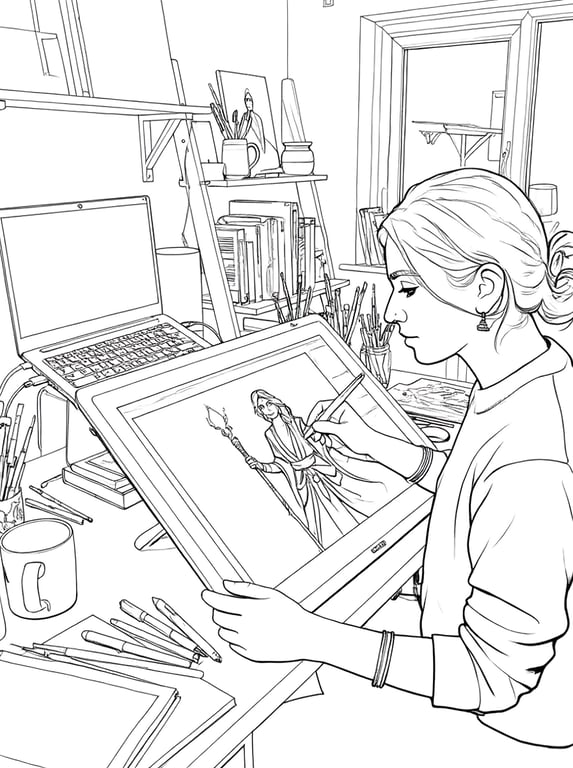 Convert the fantasy artwork in...