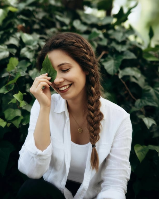 a French braided hairstyle with neat, structured braids starting from the scalp, tight along the length, and smooth, seamless transitions at the ends for a clean, elegant appearance