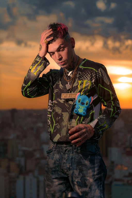 ai action figure generator before: a man standing in the sunset