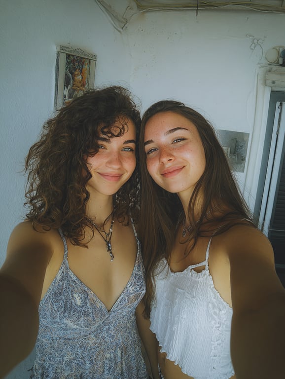 AI lingerie filter before photo - original outfit before corset style lingerie