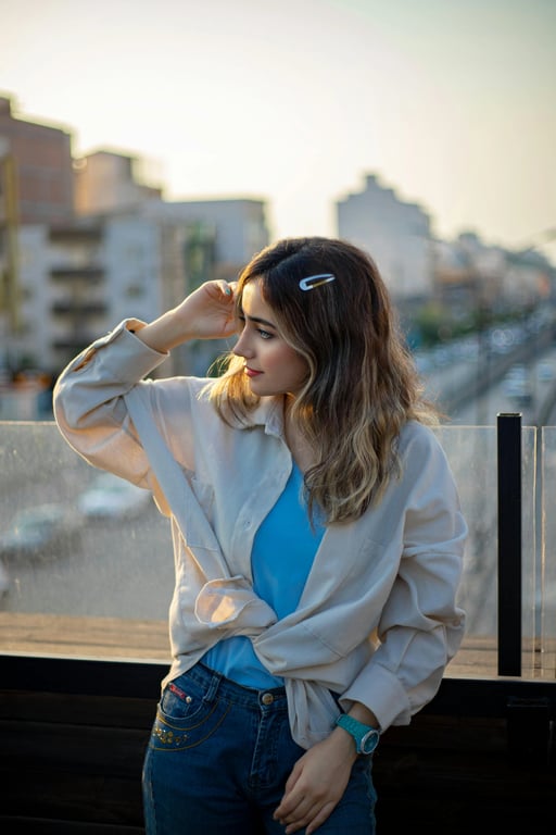 a portrait of a person transformed into a Japanese art style illustration emphasizing clean linework, simplified anatomy, controlled colors, and a cohesive Japanese visual language