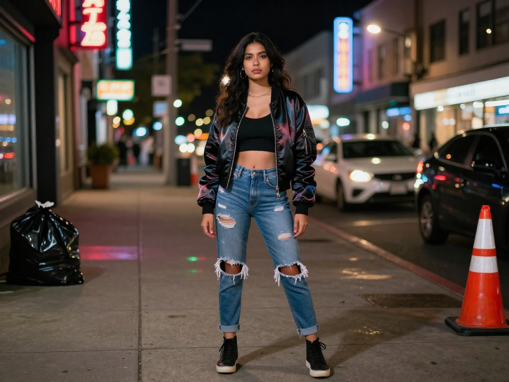 Reimagine this nighttime stree...