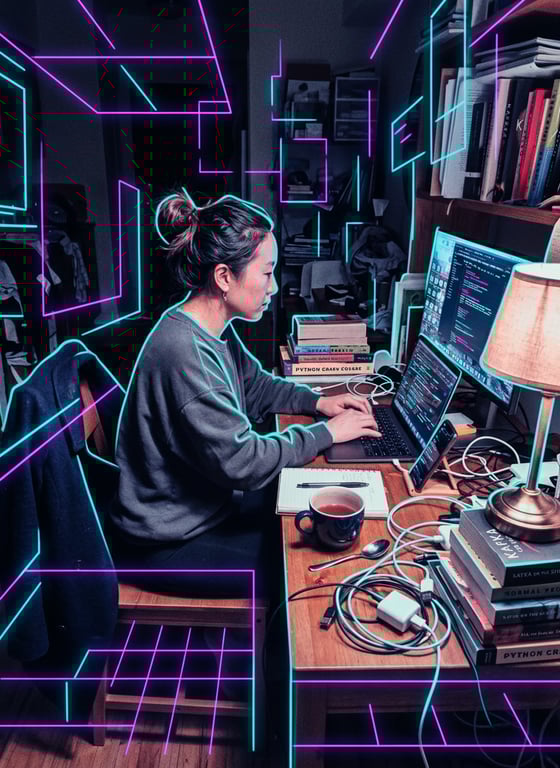 Restyle the entire scene into ...