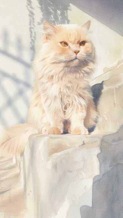 Image converted into a watercolor painting style using soft pastel hues for an artistic effect.