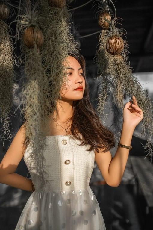 AI color splash filter after transformation - fashion portrait featuring AI color splash artistry