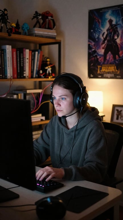 Transform her into a stylized ...