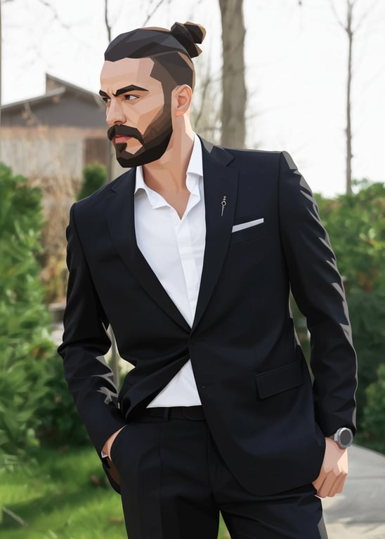 AI photo to 3D model filter after transformation - selfie transformed into detailed 3D avatar model