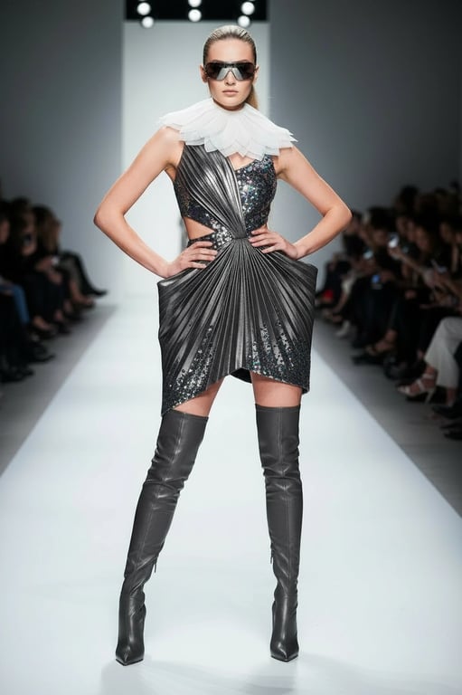 Fashion Week Outfits filter after transformation - portrait styled in runway-inspired fashion week outfit with clean, professional finish