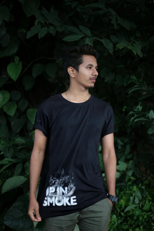 outfit generator ai before photo - man wearing black T-shirt