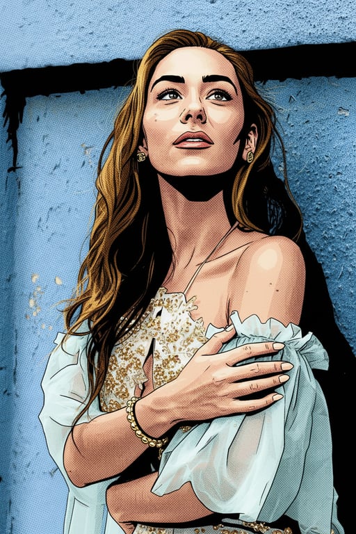 a portrait of a person illustrated in a classic Marvel comic book style with thick ink linework, exaggerated heroic facial proportions, strong contour shadows, flat color fills, limited gradients, and a recognizable printed comic book appearance