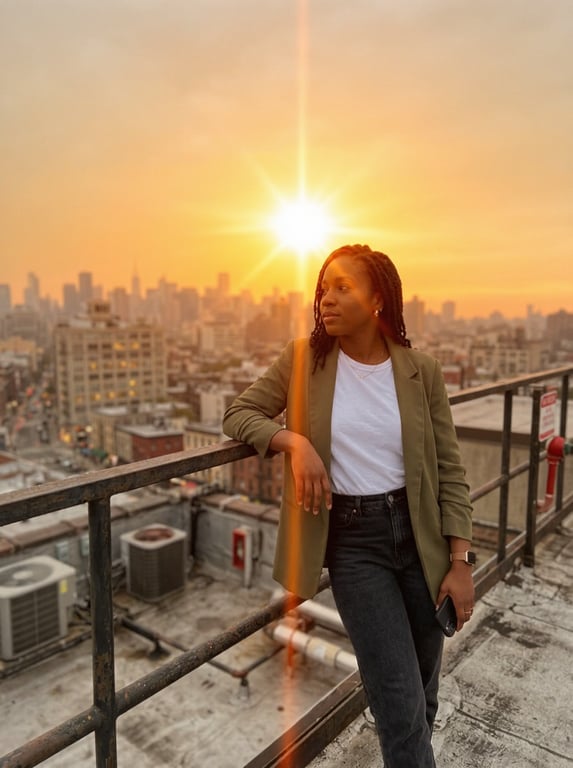 Add a warm, realistic sun-star...