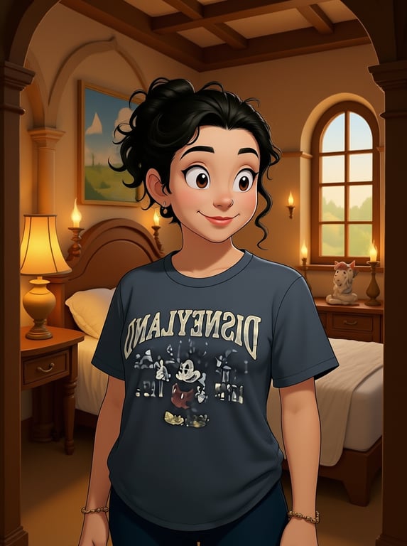 Transform this mirror selfie i...