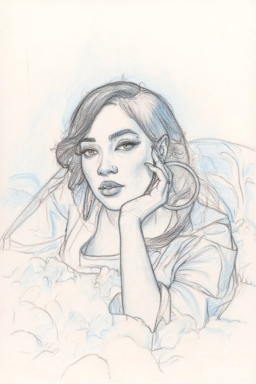 AI sketch filter after transformation - outdoor photo recreated in artistic pencil sketch style