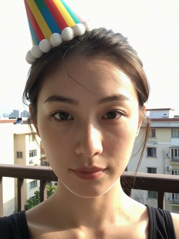 Add a birthday hat on her head...
