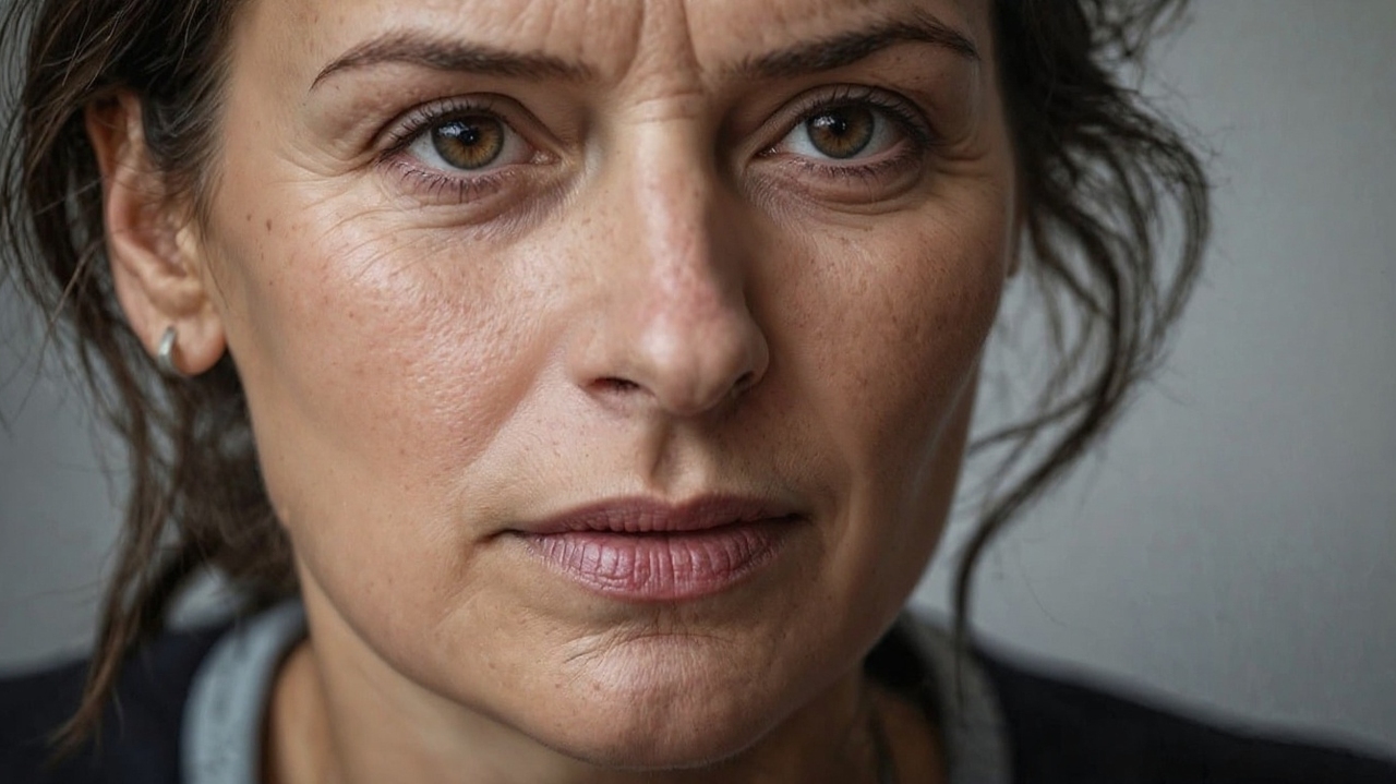 AI wrinkle remover filter after transformation - fashion portrait with AI wrinkle correction