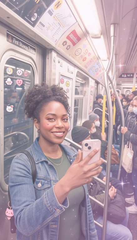 Transform this subway selfie i...