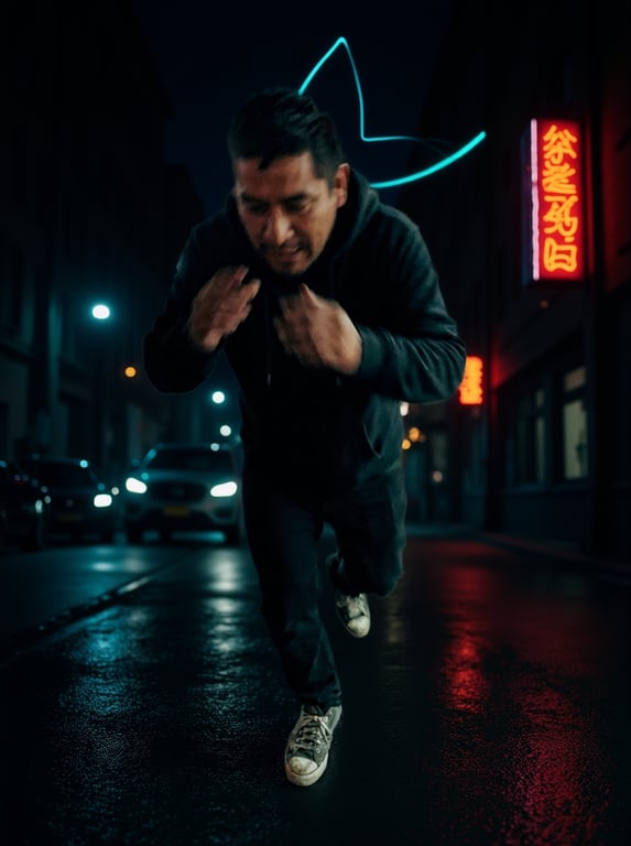 Stylize this noisy street cand...