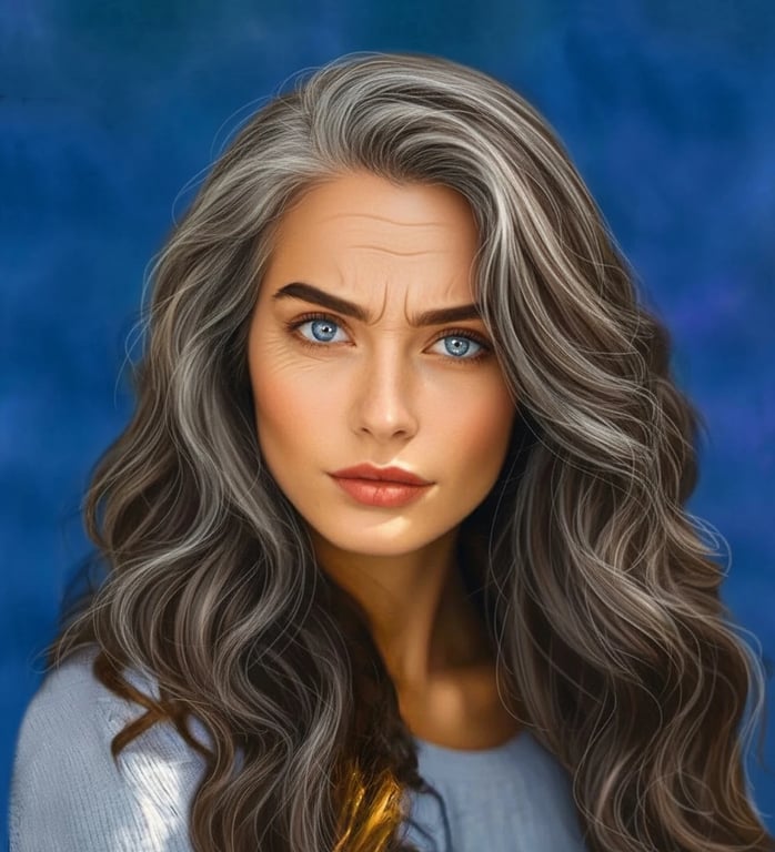 AI old filter after transformation - full body photo showing AI generated older appearance