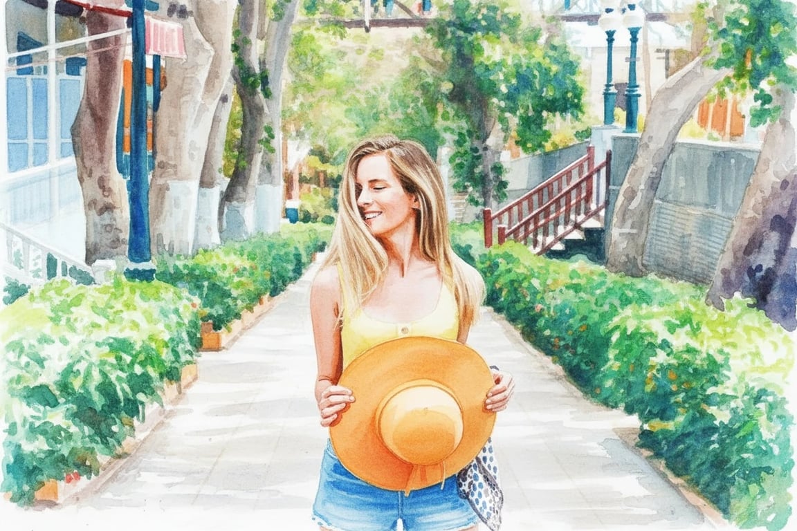 AI color splash filter after transformation - portrait with vivid color focus on selected areas