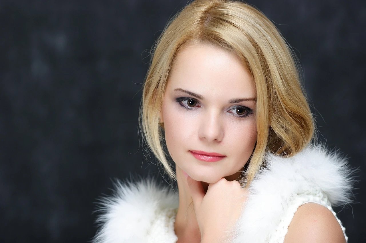 AI funny face filter before photo - portrait with natural facial expression before distortion