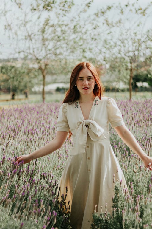 AI wedding dress before pic-woman in a long dress