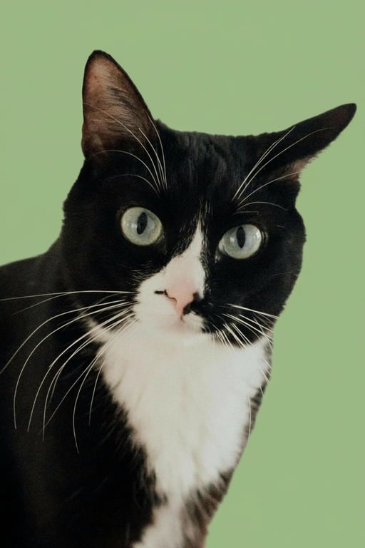 Brat generator after photo - cat standing against white background with brat style