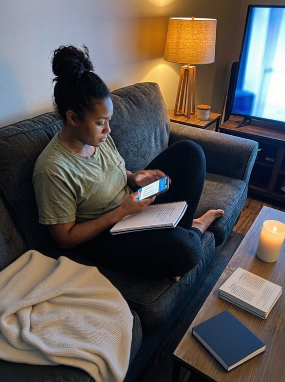 Transform this into a calm, th...