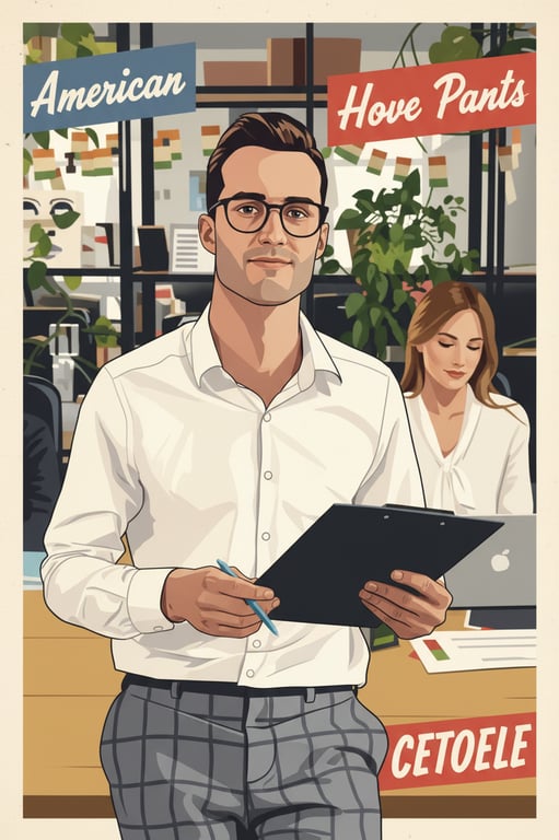 a portrait of a person illustrated in a classic American realism aesthetic with direct gaze, restrained emotion, flat lighting, and grounded everyday American character