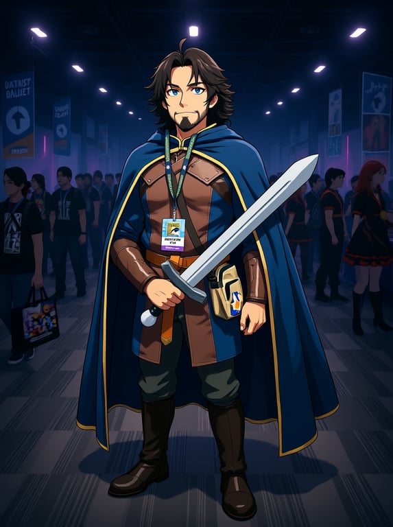 Redraw this cosplay snapshot a...