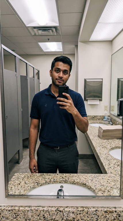 Transform this office restroom...