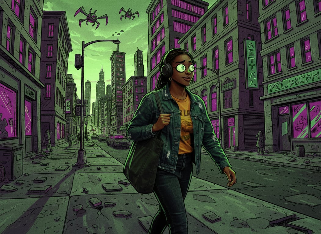 Reinterpret this sunset street...