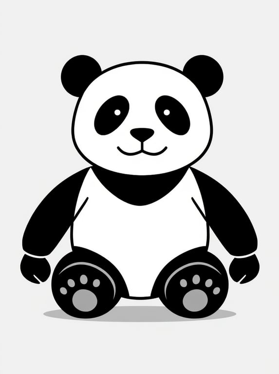 Convert the rough panda doodle...