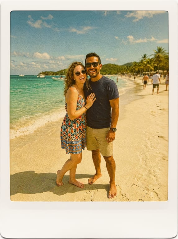 Rework this beach travel photo...