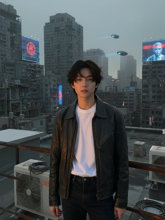 Reimagine this rooftop portrai...