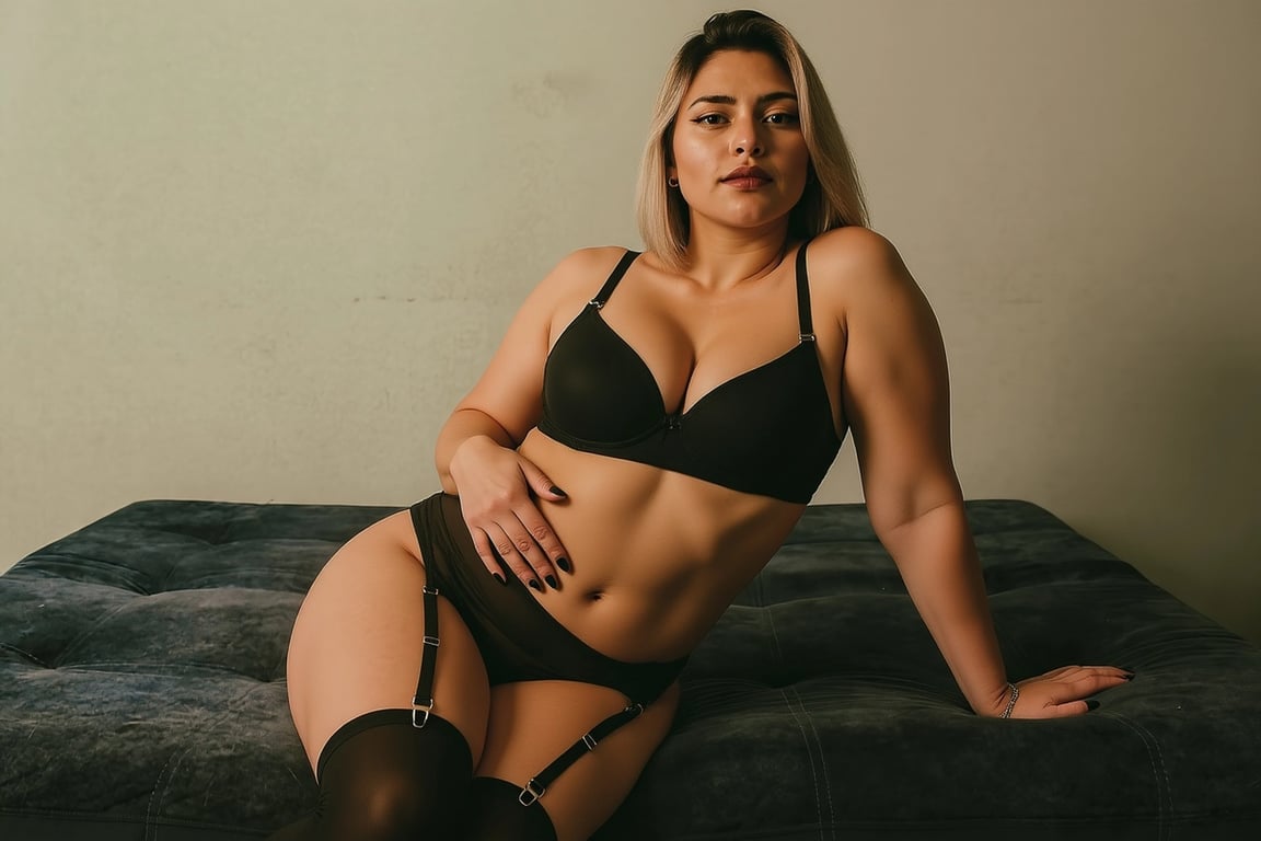 AI hourglass body filter before photo - profile photo before body proportion edit