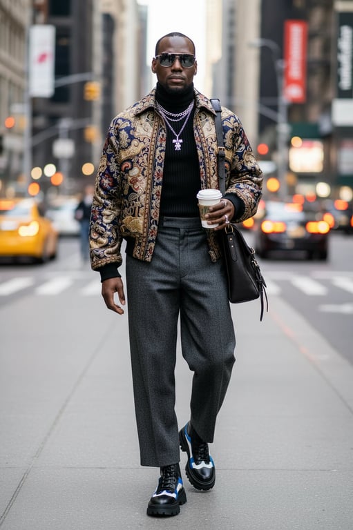 Fashion Week Outfits filter after transformation - portrait styled in fashion week street style with modern urban energy