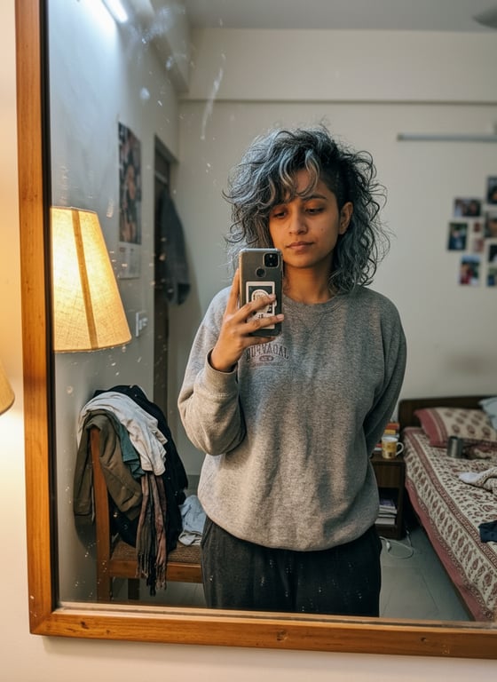 Reshape her loose, messy curls...