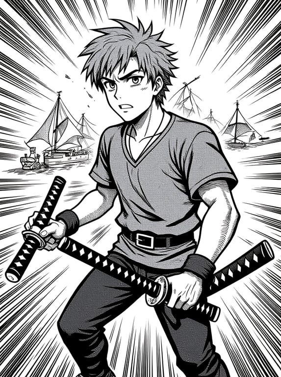 Redraw this entire scene as a ...