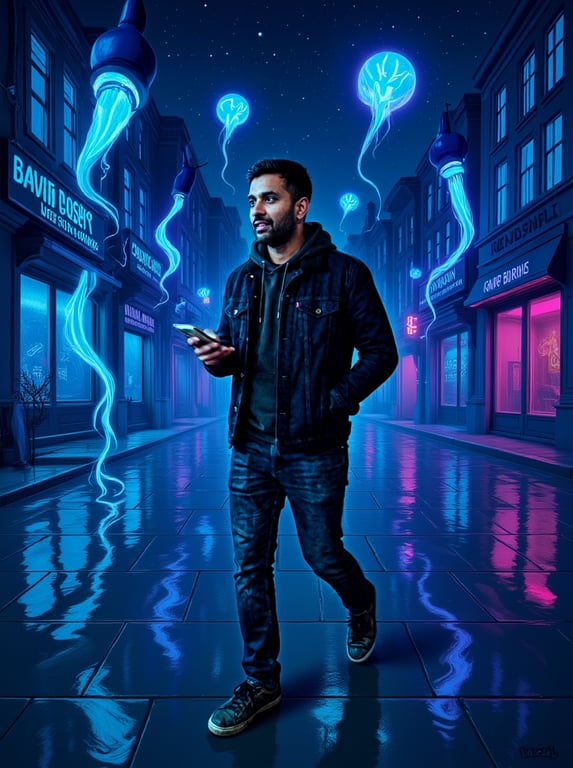 Convert this nighttime street ...