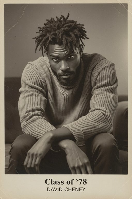 AI generated yearbook filter after transformation - portrait recreated as 90s style yearbook photo