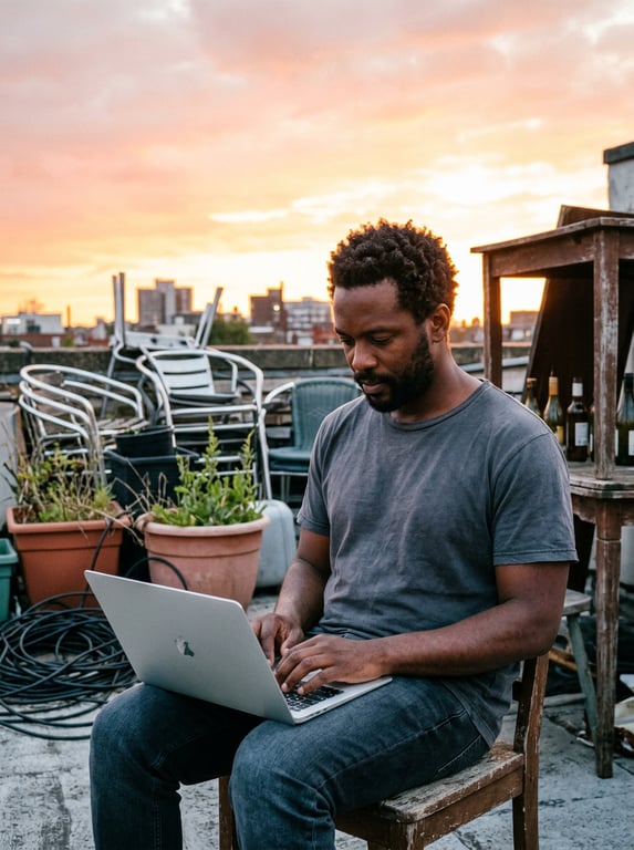 Convert this casual rooftop sn...