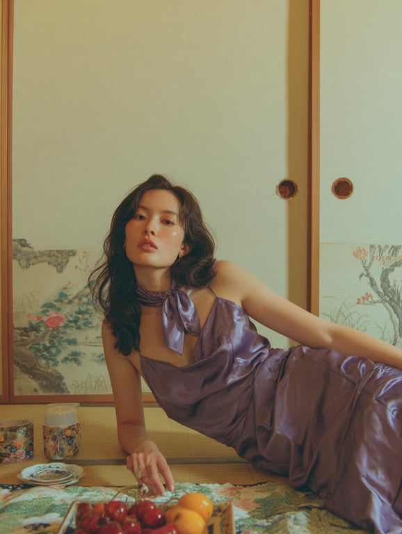 AI lingerie filter before photo - influencer portrait normal clothes