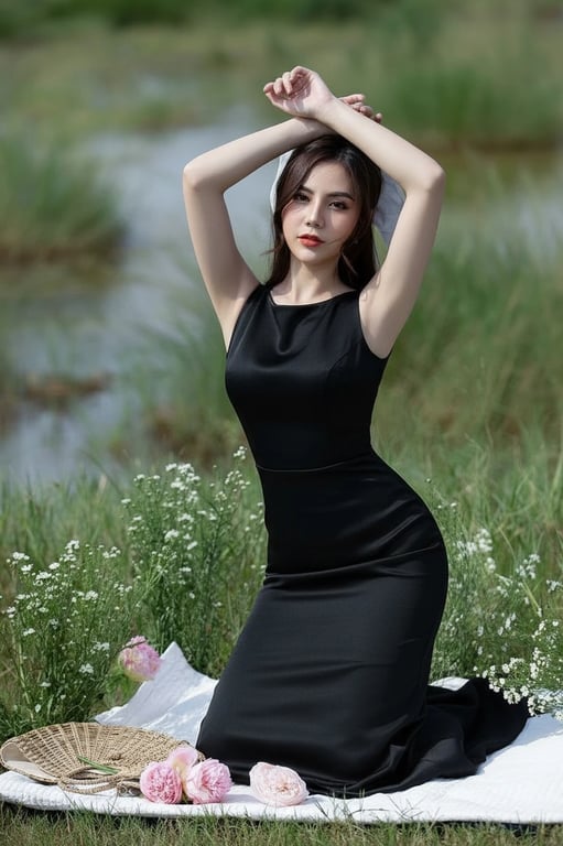 AI lingerie filter before photo - portrait in casual outfit before lingerie transformation