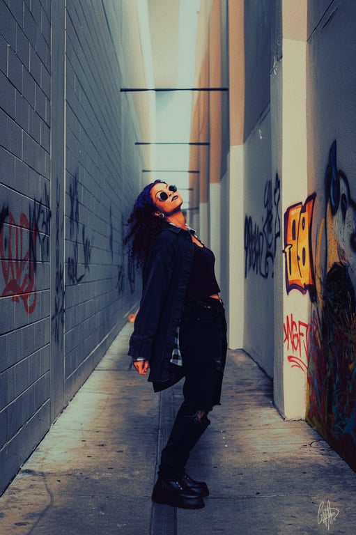 Transform the original person into a high-impact GTA character poster illustration by pushing graphic intensity. Maintain recognizability, but sharpen facial angles, deepen shadow blocks, and increase color saturation beyond realism. Use poster-style composition, strong directional lighting, and painterly yet graphic rendering so the character feels like a promotional GTA character reveal, not a softened illustration.